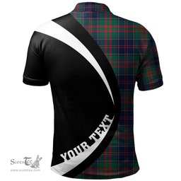ScotsTee Shop Scottish Stewart of Appin Hunting Modern Clan Crest Personalized Tartan Polo Shirt Circle Style Back Shirt with Your Text