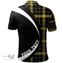 ScotsTee Shop Scottish Raeburn Modern Clan Crest Personalized Tartan Polo Shirt Circle Style Back Shirt with Your Text