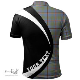 ScotsTee Shop Scottish Snodgrass Weathered Clan Crest Personalized Tartan Polo Shirt Circle Style Back Shirt with Your Text