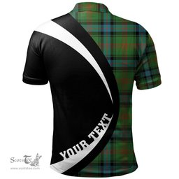 ScotsTee Shop Scottish Park Ancient Clan Crest Personalized Tartan Polo Shirt Circle Style Back Shirt with Your Text