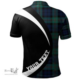 ScotsTee Shop Scottish Dundas Modern Clan Crest Personalized Tartan Polo Shirt Circle Style Back Shirt with Your Text