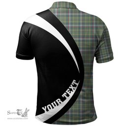 ScotsTee Shop Scottish Toshach Weathered Clan Crest Personalized Tartan Polo Shirt Circle Style Back Shirt with Your Text