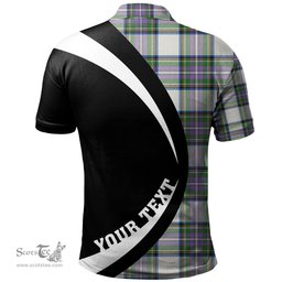 ScotsTee Shop Scottish Richards (Pritchard) Ancient Clan Crest Personalized Tartan Polo Shirt Circle Style Back Shirt with Your Text
