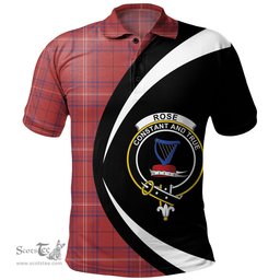 ScotsTee Shop Scottish Rose of Kilravock Weathered Clan Crest Personalized Tartan Polo Shirt Circle Style Back Shirt with Your Text