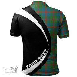 ScotsTee Shop Scottish Robertson of Struan Ancient Clan Crest Personalized Tartan Polo Shirt Circle Style Back Shirt with Your Text