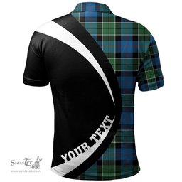 ScotsTee Shop Scottish Syme Ancient Clan Crest Personalized Tartan Polo Shirt Circle Style Back Shirt with Your Text