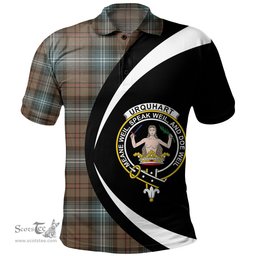 ScotsTee Shop Scottish Urquhart Weathered Clan Crest Personalized Tartan Polo Shirt Circle Style Back Shirt with Your Text