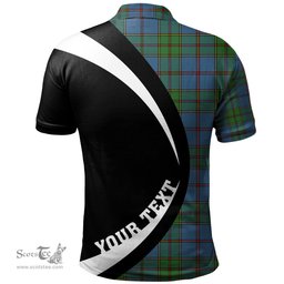 ScotsTee Shop Scottish Strachan Ancient Clan Crest Personalized Tartan Polo Shirt Circle Style Back Shirt with Your Text