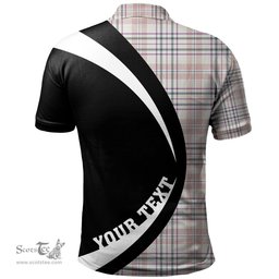 ScotsTee Shop Scottish Shaw Women's Dress Weathered Clan Crest Personalized Tartan Polo Shirt Circle Style Back Shirt with Your Text