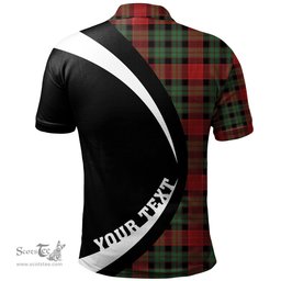 ScotsTee Shop Scottish Murdoch Modern Clan Crest Personalized Tartan Polo Shirt Circle Style Back Shirt with Your Text