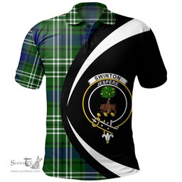 ScotsTee Shop Scottish Swinton Clan Crest Personalized Tartan Polo Shirt Circle Style Back Shirt with Your Text