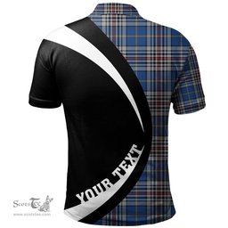 ScotsTee Shop Scottish Thompson Variant (Thomson Variant) Modern Clan Crest Personalized Tartan Polo Shirt Circle Style Back Shirt with Your Text
