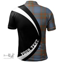 ScotsTee Shop Scottish Ralston UK Weathered Clan Crest Personalized Tartan Polo Shirt Circle Style Back Shirt with Your Text