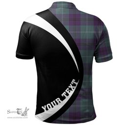 ScotsTee Shop Scottish Oliphant Weathered Clan Crest Personalized Tartan Polo Shirt Circle Style Back Shirt with Your Text
