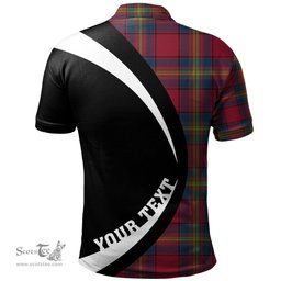 ScotsTee Shop Scottish Oliver Modern Clan Crest Personalized Tartan Polo Shirt Circle Style Back Shirt with Your Text
