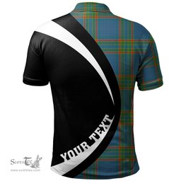 ScotsTee Shop Scottish Ralston UK Ancient Clan Crest Personalized Tartan Polo Shirt Circle Style Back Shirt with Your Text
