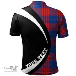 ScotsTee Shop Scottish Robinson Dress (Robins Dress) Modern Clan Crest Personalized Tartan Polo Shirt Circle Style Back Shirt with Your Text