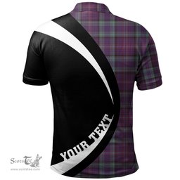 ScotsTee Shop Scottish Rankin Weathered Clan Crest Personalized Tartan Polo Shirt Circle Style Back Shirt with Your Text