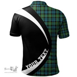 ScotsTee Shop Scottish Sempill (Semple) Ancient Clan Crest Personalized Tartan Polo Shirt Circle Style Back Shirt with Your Text