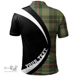 ScotsTee Shop Scottish Symington Modern Clan Crest Personalized Tartan Polo Shirt Circle Style Back Shirt with Your Text