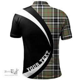 ScotsTee Shop Scottish Thomson Camel (MacThomas Thompson Camel) Ancient Clan Crest Personalized Tartan Polo Shirt Circle Style Back Shirt with Your Text