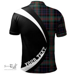 ScotsTee Shop Scottish Newlands (Walker Newlands) Modern Clan Crest Personalized Tartan Polo Shirt Circle Style Back Shirt with Your Text