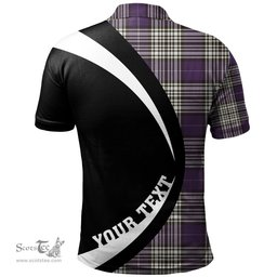 ScotsTee Shop Scottish Napier Weathered Clan Crest Personalized Tartan Polo Shirt Circle Style Back Shirt with Your Text