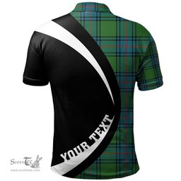 ScotsTee Shop Scottish Shaw Ancient Clan Crest Personalized Tartan Polo Shirt Circle Style Back Shirt with Your Text