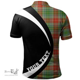 ScotsTee Shop Scottish Muirhead Ancient Clan Crest Personalized Tartan Polo Shirt Circle Style Back Shirt with Your Text