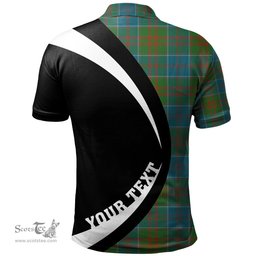 ScotsTee Shop Scottish Stewart of Appin Hunting Ancient Clan Crest Personalized Tartan Polo Shirt Circle Style Back Shirt with Your Text