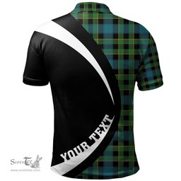 ScotsTee Shop Scottish Mowat Ancient Clan Crest Personalized Tartan Polo Shirt Circle Style Back Shirt with Your Text