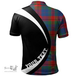 ScotsTee Shop Scottish Skene of Cromar Modern Clan Crest Personalized Tartan Polo Shirt Circle Style Back Shirt with Your Text