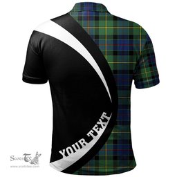 ScotsTee Shop Scottish Tait Modern Clan Crest Personalized Tartan Polo Shirt Circle Style Back Shirt with Your Text