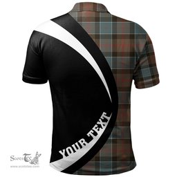 ScotsTee Shop Scottish Paterson Weathered Clan Crest Personalized Tartan Polo Shirt Circle Style Back Shirt with Your Text