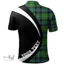 ScotsTee Shop Scottish Semple Ancient Clan Crest Personalized Tartan Polo Shirt Circle Style Back Shirt with Your Text