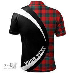 ScotsTee Shop Scottish Sinclair Modern Clan Crest Personalized Tartan Polo Shirt Circle Style Back Shirt with Your Text