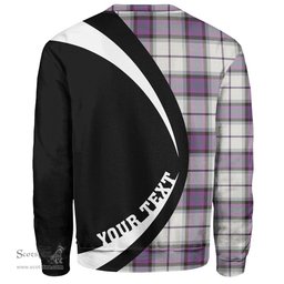 ScotsTee Shop Scottish Alexander of Menstry Dress Weathered Clan Crest Personalized Tartan Sweatshirt Circle Style Back Shirt with Your Text
