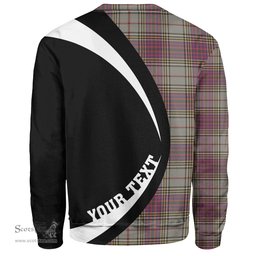ScotsTee Shop Scottish Anderson Ross Weathered Clan Crest Personalized Tartan Sweatshirt Circle Style Back Shirt with Your Text