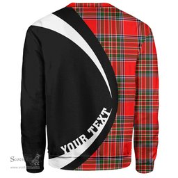 ScotsTee Shop Scottish Binning Clan Crest Personalized Tartan Sweatshirt Circle Style Back Shirt with Your Text