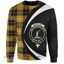 ScotsTee Shop Scottish Barclay Dress Ancient Clan Crest Personalized Tartan Sweatshirt Circle Style Back Shirt with Your Text