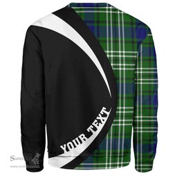 ScotsTee Shop Scottish Blackadder Clan Crest Personalized Tartan Sweatshirt Circle Style Back Shirt with Your Text