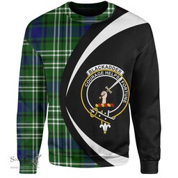 ScotsTee Shop Scottish Blackadder Clan Crest Personalized Tartan Sweatshirt Circle Style Back Shirt with Your Text
