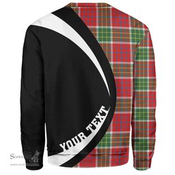ScotsTee Shop Scottish Blackie Modern Clan Crest Personalized Tartan Sweatshirt Circle Style Back Shirt with Your Text