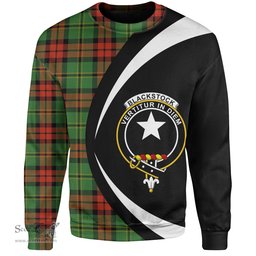 ScotsTee Shop Scottish Blackstock Hunting Ancient Clan Crest Personalized Tartan Sweatshirt Circle Style Back Shirt with Your Text