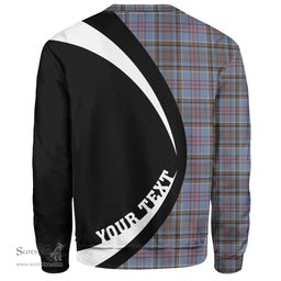 ScotsTee Shop Scottish Anderson Old Weathered Clan Crest Personalized Tartan Sweatshirt Circle Style Back Shirt with Your Text