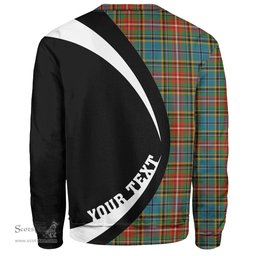 ScotsTee Shop Scottish Beattie Ancient Clan Crest Personalized Tartan Sweatshirt Circle Style Back Shirt with Your Text