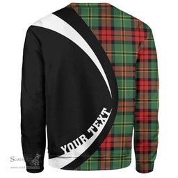 ScotsTee Shop Scottish Blackstock Hunting Modern Clan Crest Personalized Tartan Sweatshirt Circle Style Back Shirt with Your Text