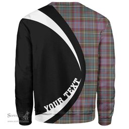ScotsTee Shop Scottish Anderson of Kinneddar Hunting Weathered Clan Crest Personalized Tartan Sweatshirt Circle Style Back Shirt with Your Text
