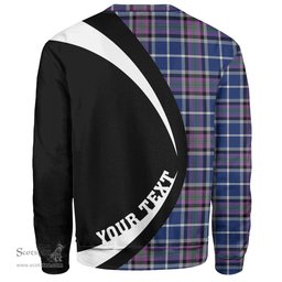 ScotsTee Shop Scottish Alexander of Menstry Modern Clan Crest Personalized Tartan Sweatshirt Circle Style Back Shirt with Your Text