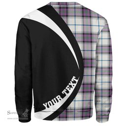 ScotsTee Shop Scottish Alexander of Menstry Dress Ancient Clan Crest Personalized Tartan Sweatshirt Circle Style Back Shirt with Your Text